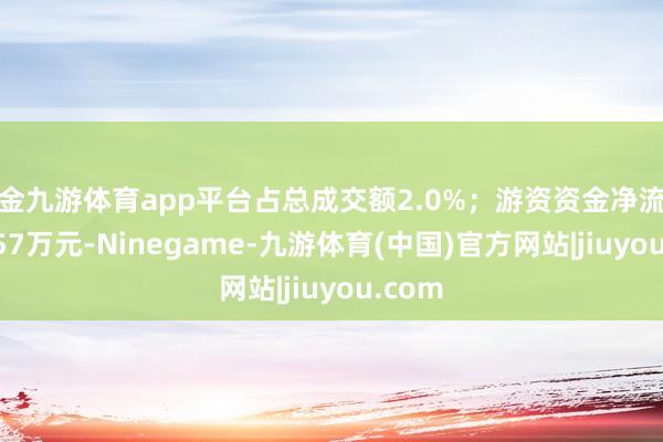 现金九游体育app平台占总成交额2.0%；游资资金净流入930.57万元-Ninegame-九游体育(中国)官方网站|jiuyou.com