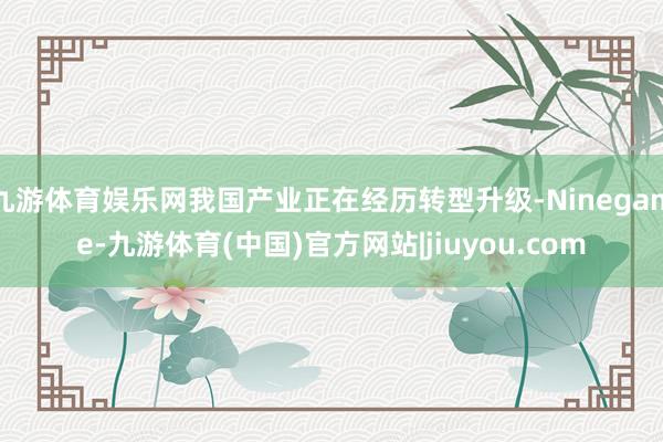 九游体育娱乐网我国产业正在经历转型升级-Ninegame-九游体育(中国)官方网站|jiuyou.com