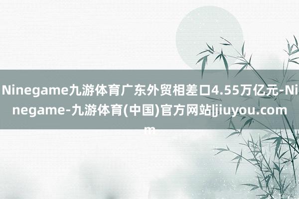 Ninegame九游体育广东外贸相差口4.55万亿元-Ninegame-九游体育(中国)官方网站|jiuyou.com